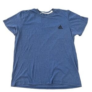 Adidas Shirt Mens Medium Blue Short Sleeve Light Weight Athletic Active‎
